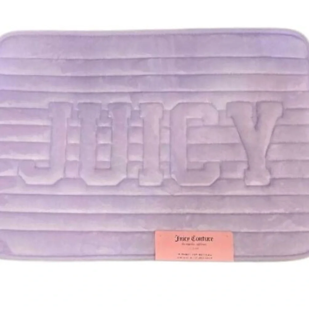 Juicy Couture NWT Purple memory foam rug with quilted Juicy Logo